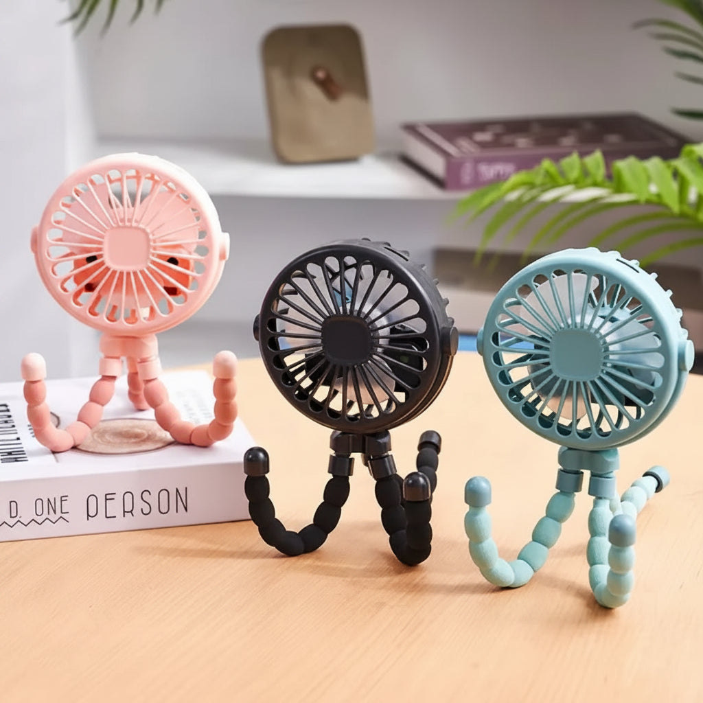Ventilador Portátil Multiusos para Bebé – Carrito, Coche y Cuna