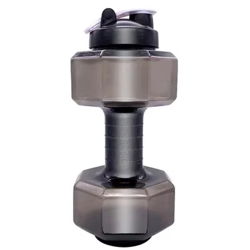 Dumbbell Hammer Water Bottle High Capacity 2 Liters Gym Weightlifting Sports Bottle Creative Space Cup Water Bottle for Men